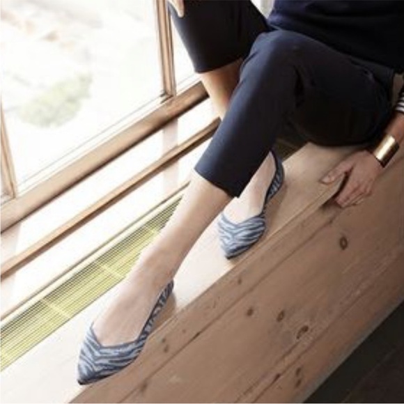 Rothy’s The Point zebra print retired style, grey, size 8.5 AUTHENTIC - Picture 1 of 14